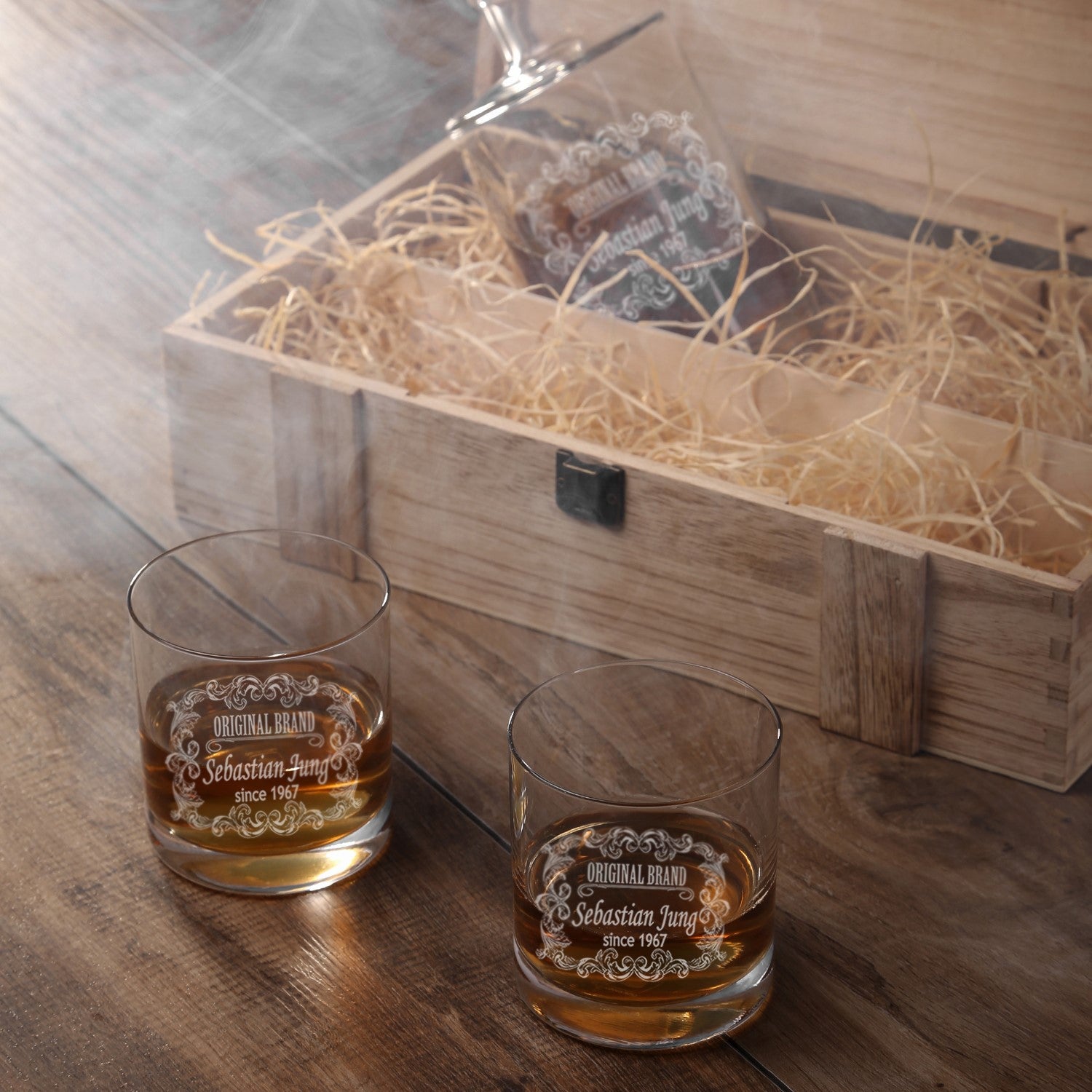 Whiskeybox mit 2 Leonardo Gläsern und Karaffe "Original"