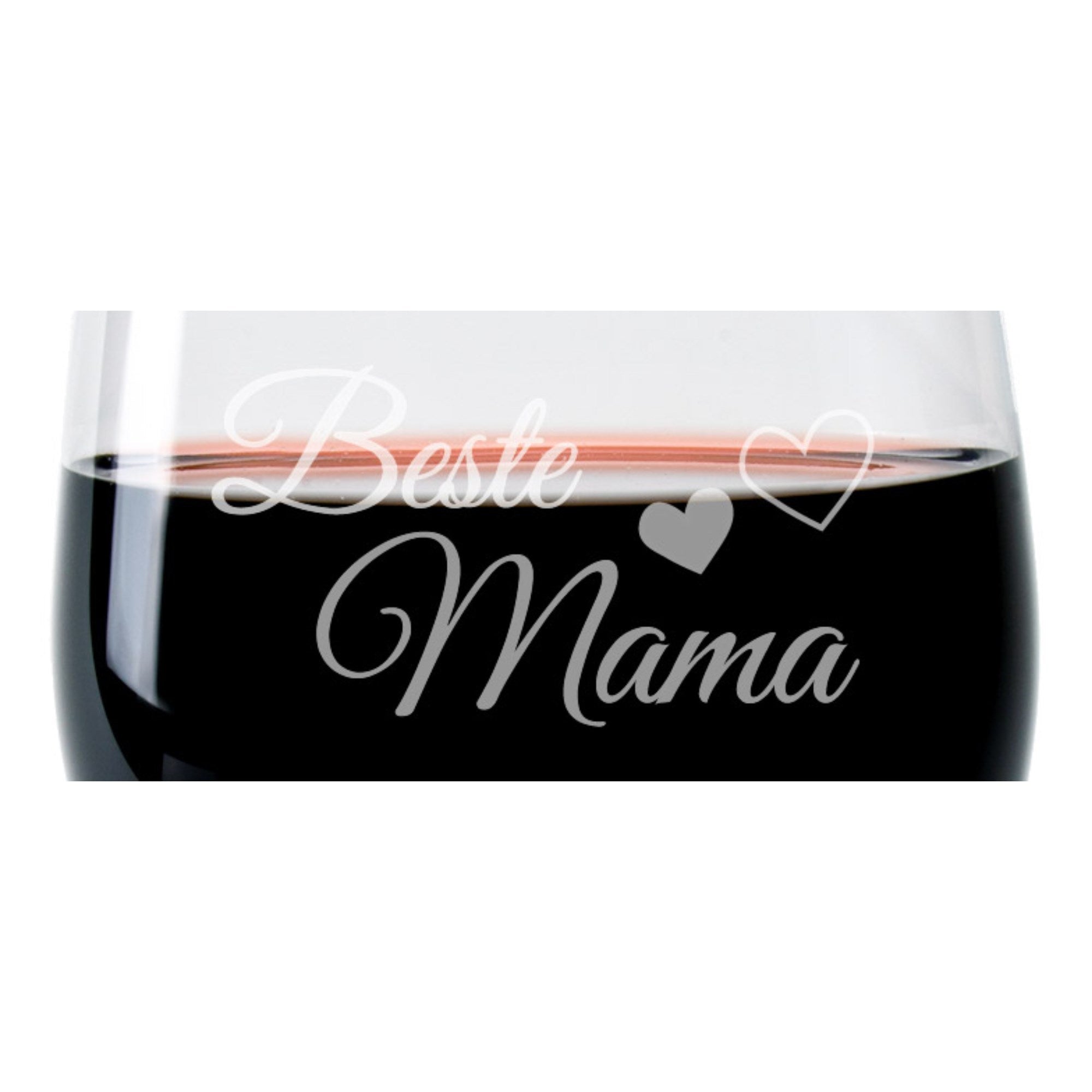 Weinglas Set "Beste Mama und Bester Papa"
