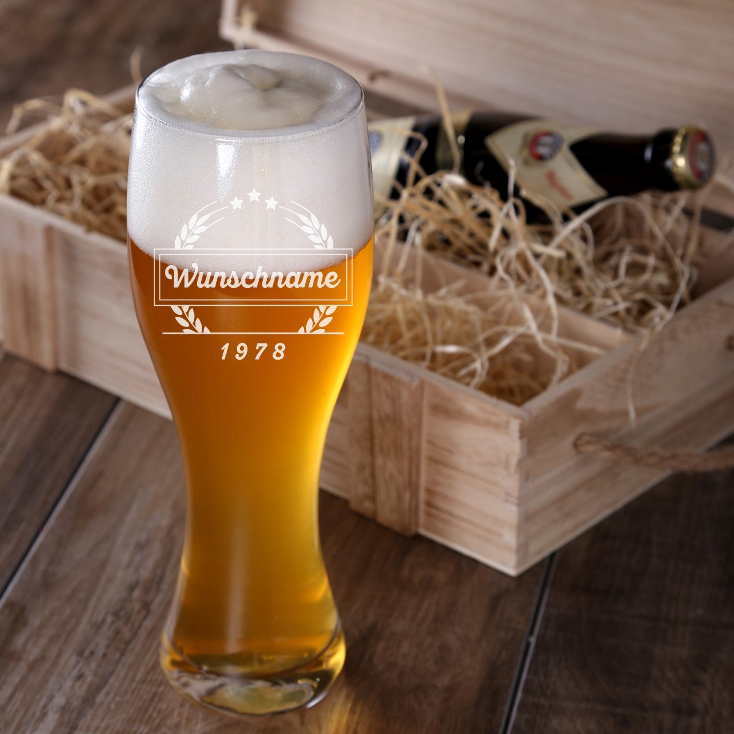 Premium Bierbox mit Leonardo Weizenglas und 0,5l Weizenbier Motiv 05