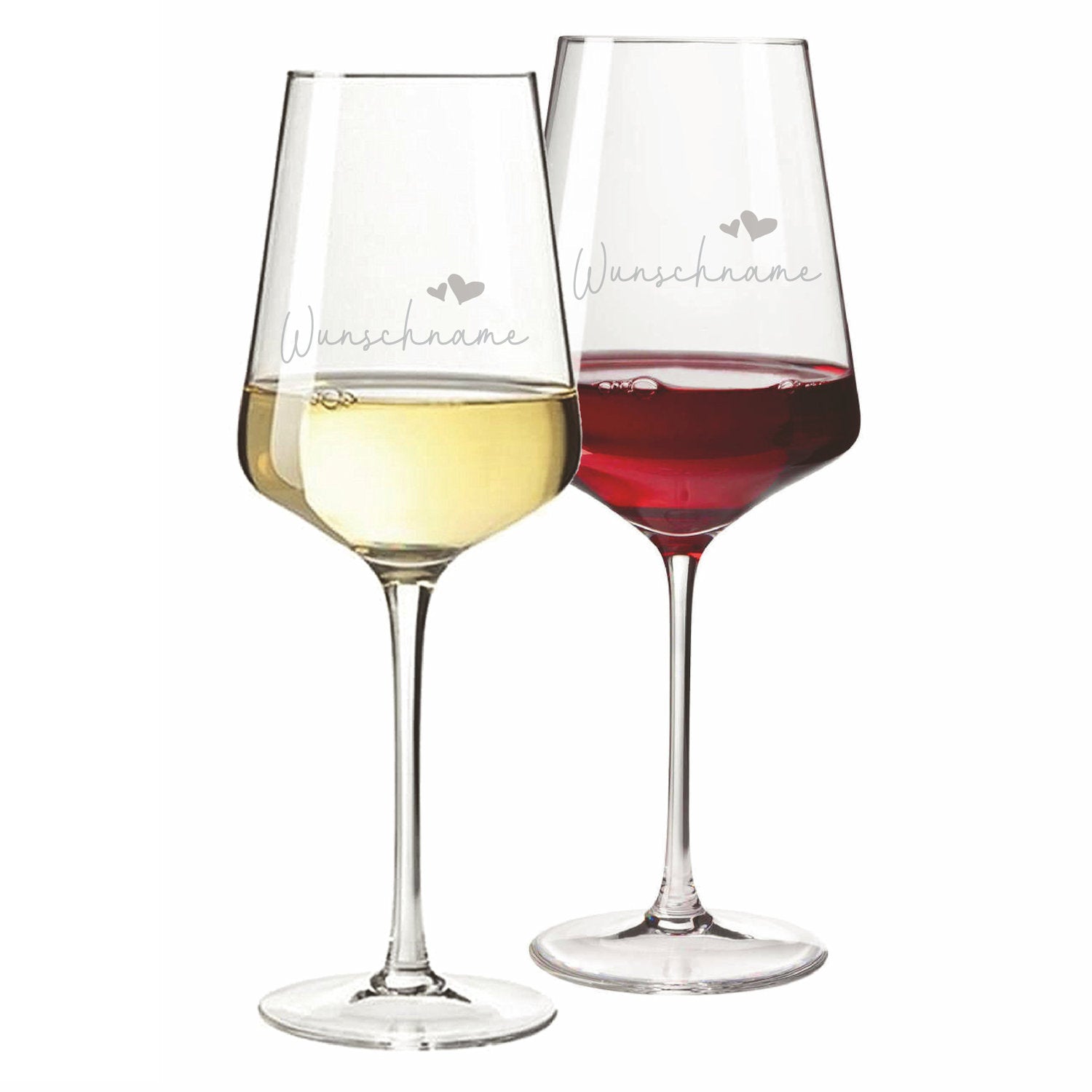 2 Leonardo Puccini Weingläser mit Gravur Wunschname