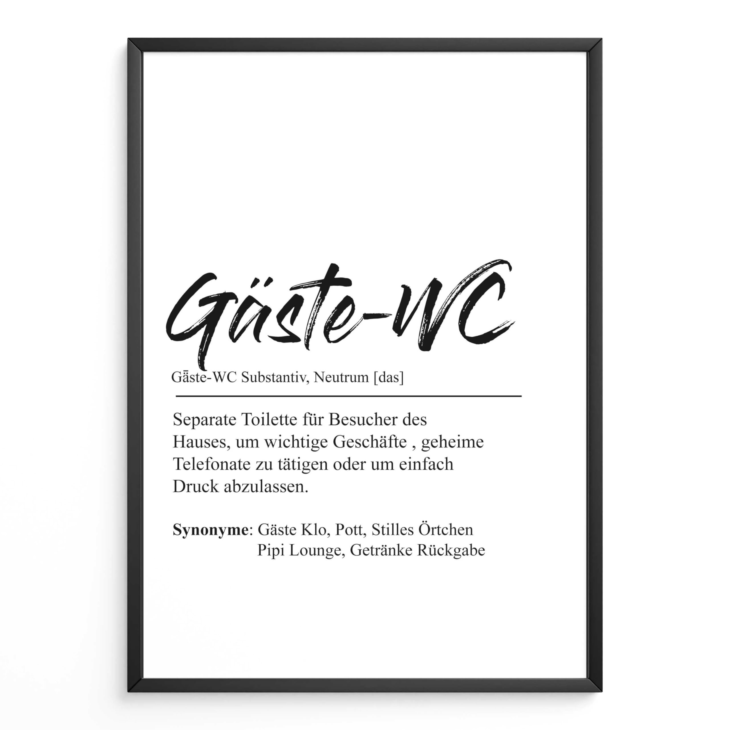 FORYOU24 Badezimmer Deko Bilder | hochwertiger Kunstdruck | schwarz weiß Wandbilder | WC Deko | Premium Druck