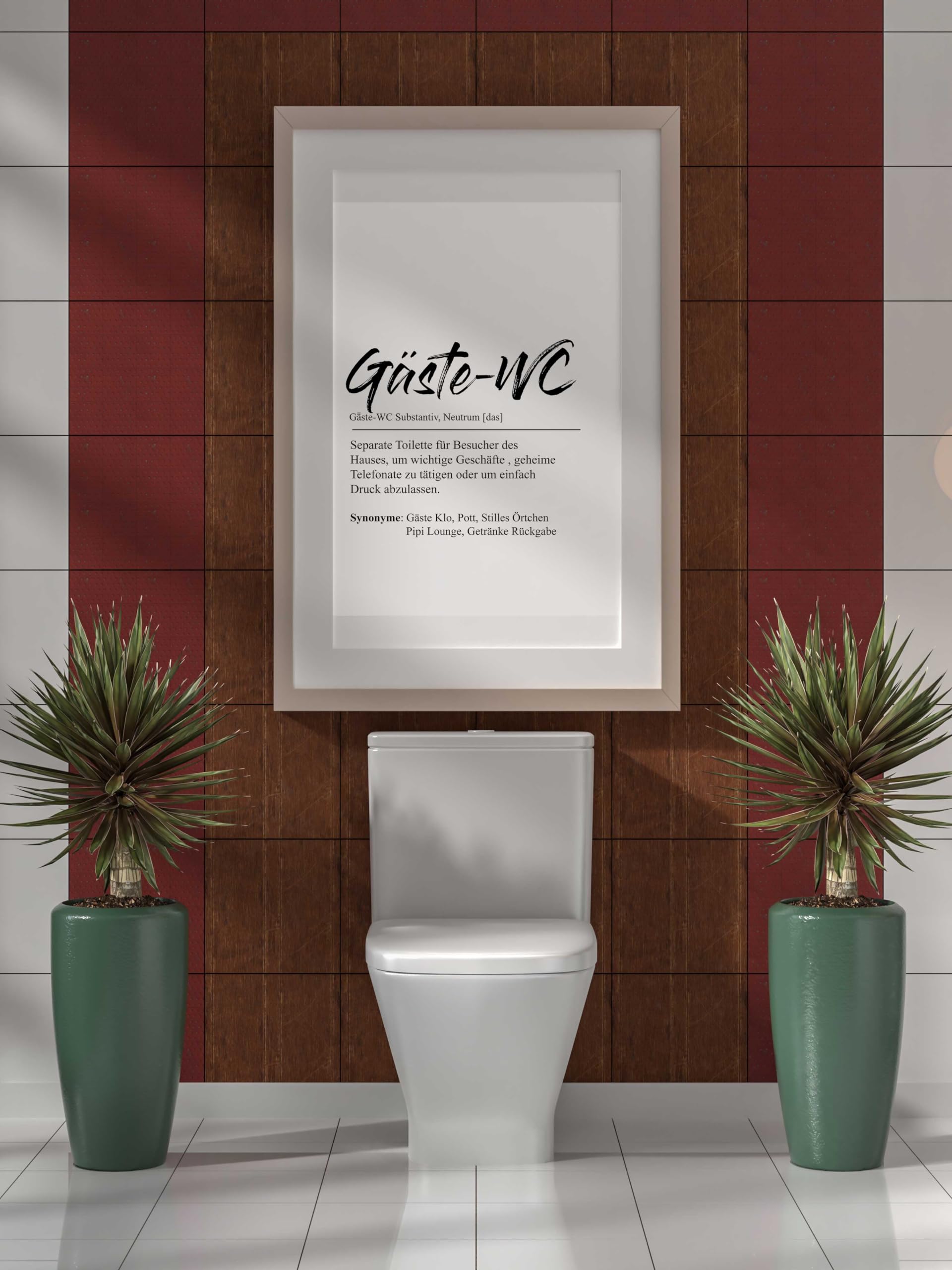 FORYOU24 Badezimmer Deko Bilder | hochwertiger Kunstdruck | schwarz weiß Wandbilder | WC Deko | Premium Druck