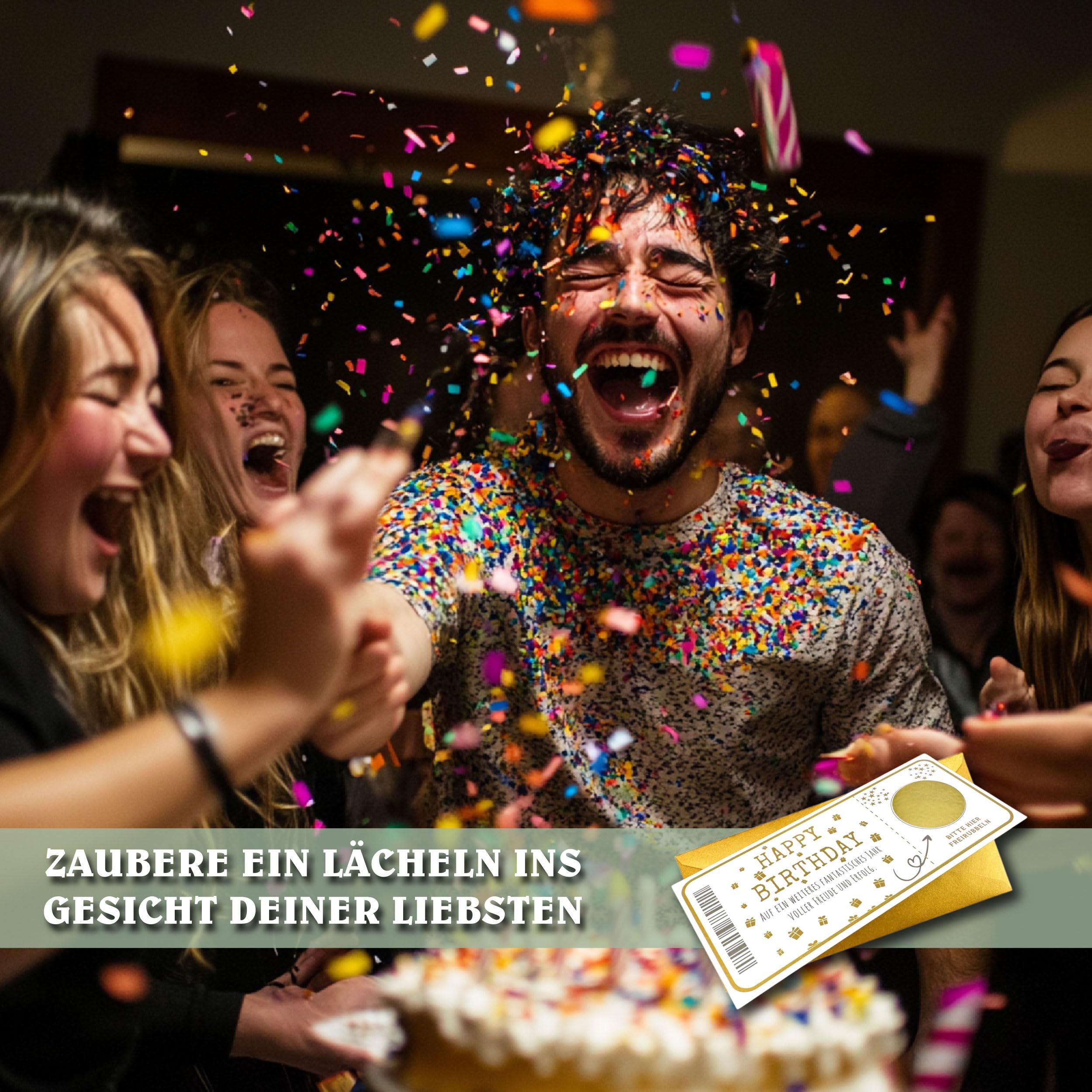 Ticket Geburtstag mit Rubbelaufkleber - Rubbelkarte zum beschriften Einzigartige Geschenk Verpackung - Geburtstags Karte als Gutschein oder Geschenkidee zum freirubbeln REISE