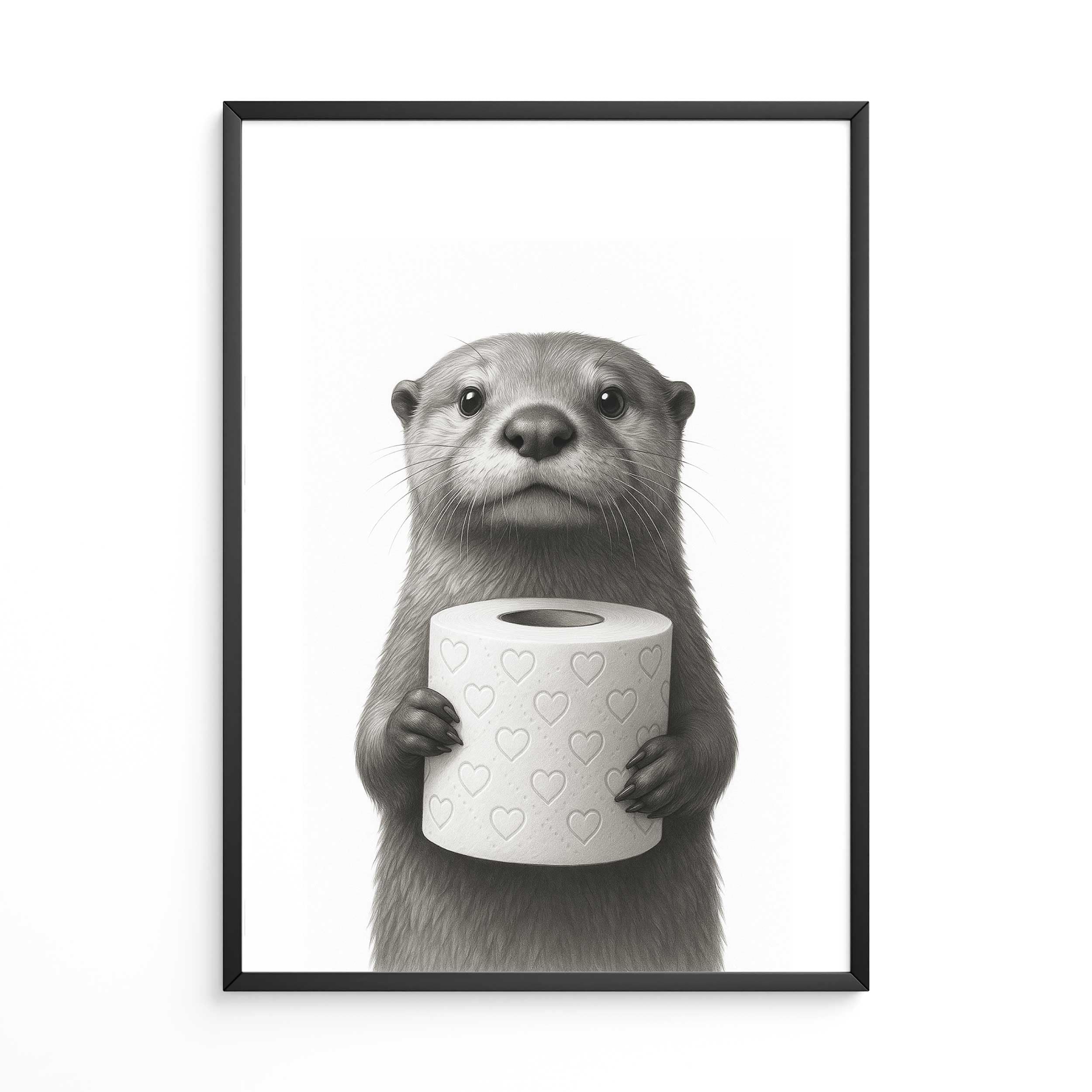 FORYOU24 Badezimmer Deko Bilder | hochwertiger Kunstdruck | schwarz weiß Wandbilder | WC Deko | Premium Druck