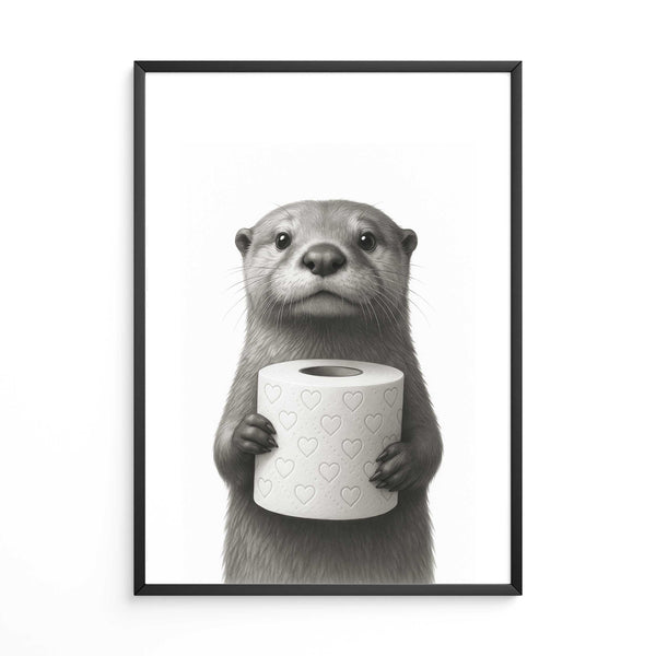 FORYOU24 Badezimmer Deko Bilder | hochwertiger Kunstdruck | schwarz weiß Wandbilder | WC Deko | Premium Druck