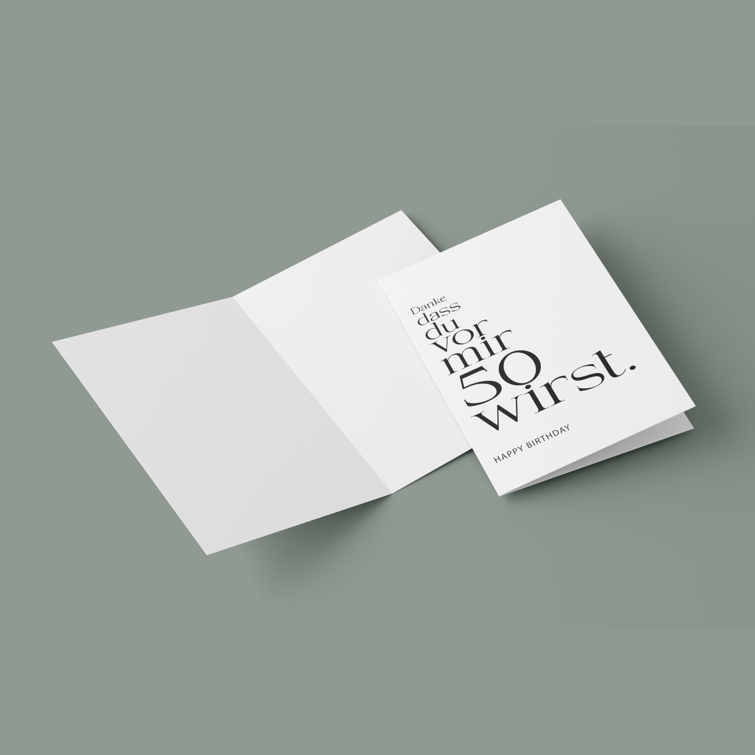 FORYOU24 | Premium Klappkarte zum 30. Geburtstag - Danke dass - Grußkarte mit Umschlag A6 zum 30. Geburtstag Männer Frauen