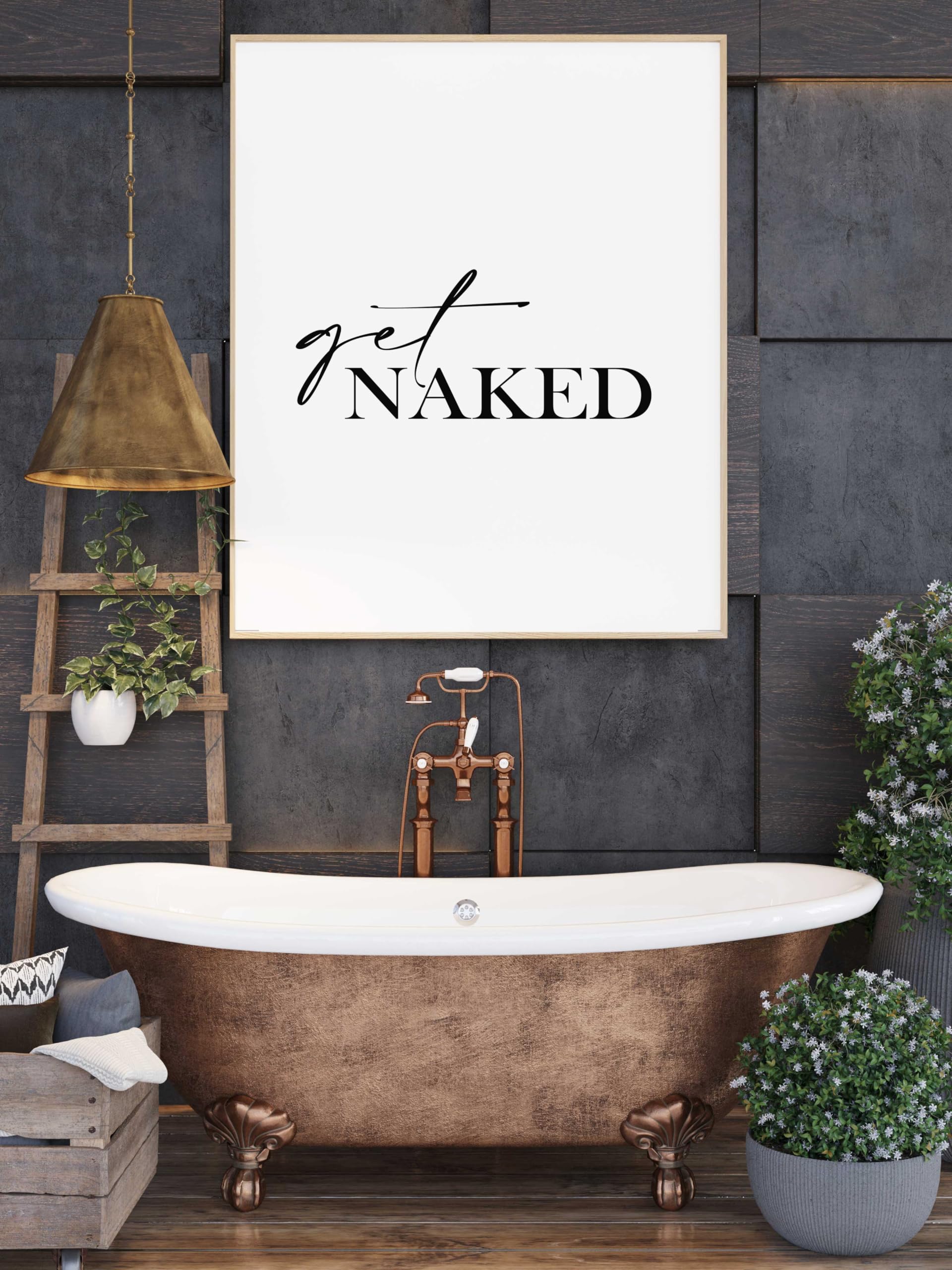 FORYOU24 Badezimmer Deko Bilder | hochwertiger Kunstdruck | schwarz weiß Wandbilder | WC Deko | Premium Druck