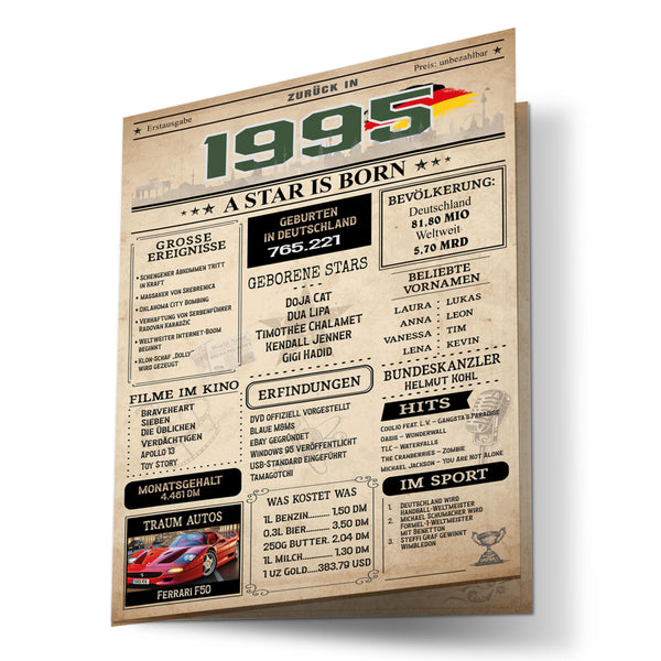 FORYOU24 Geburtstagskarte zum 45 Geburtstag Mann und Frau – Geburtstagsgeschenk für Männer – 1980 Karte im Design Zeitung aus 1980 – Super Geschenke für Männer und Frauen zum 45. Geburtstag