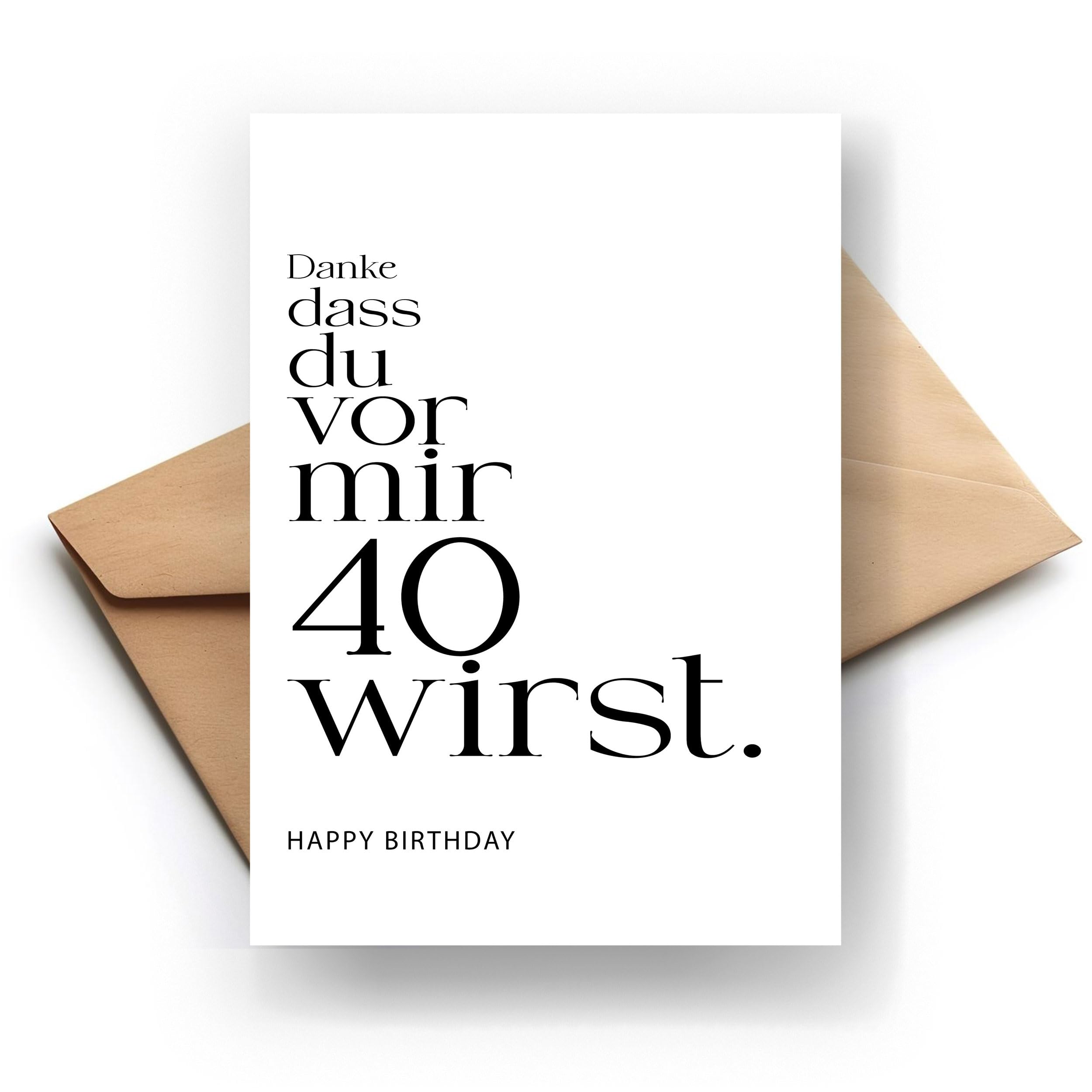 FORYOU24 | Premium Klappkarte zum 30. Geburtstag - Danke dass - Grußkarte mit Umschlag A6 zum 30. Geburtstag Männer Frauen