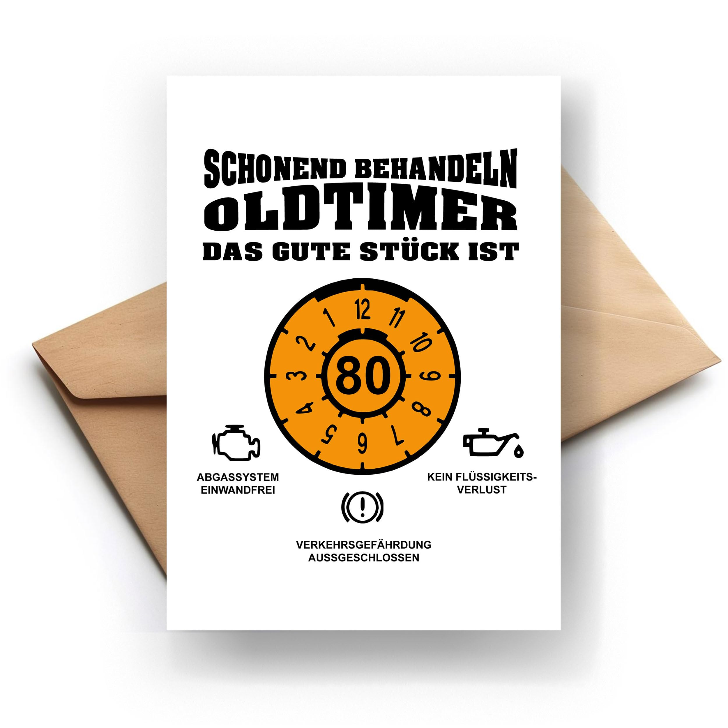 Grußkarte Karte Oldtimeri, Glückwunschkarte Grußkarte Karte Billet