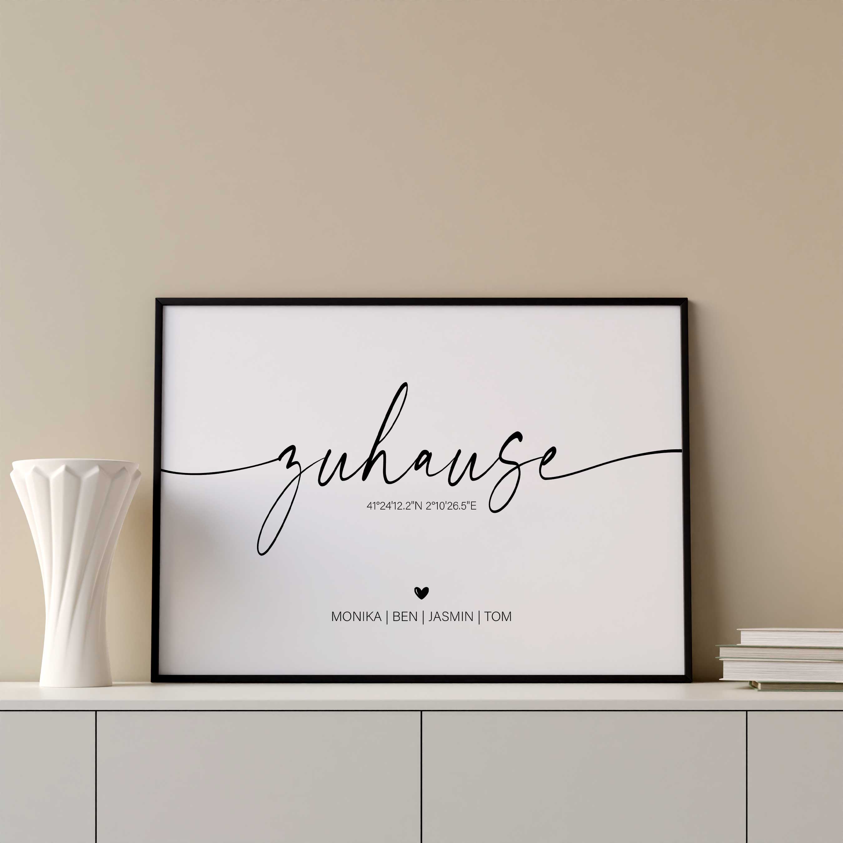 Koordinatenposter Zuhause