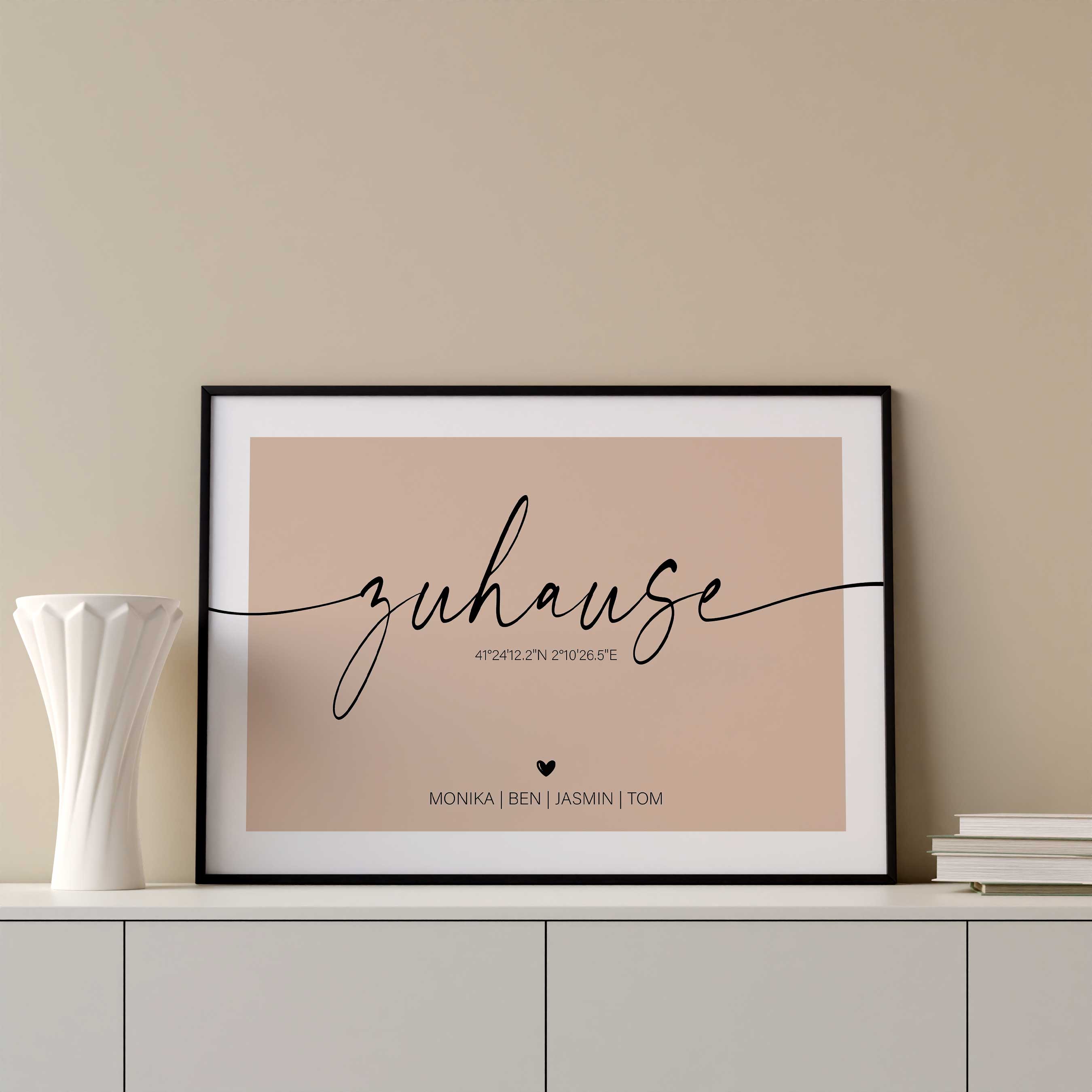 Koordinatenposter Zuhause