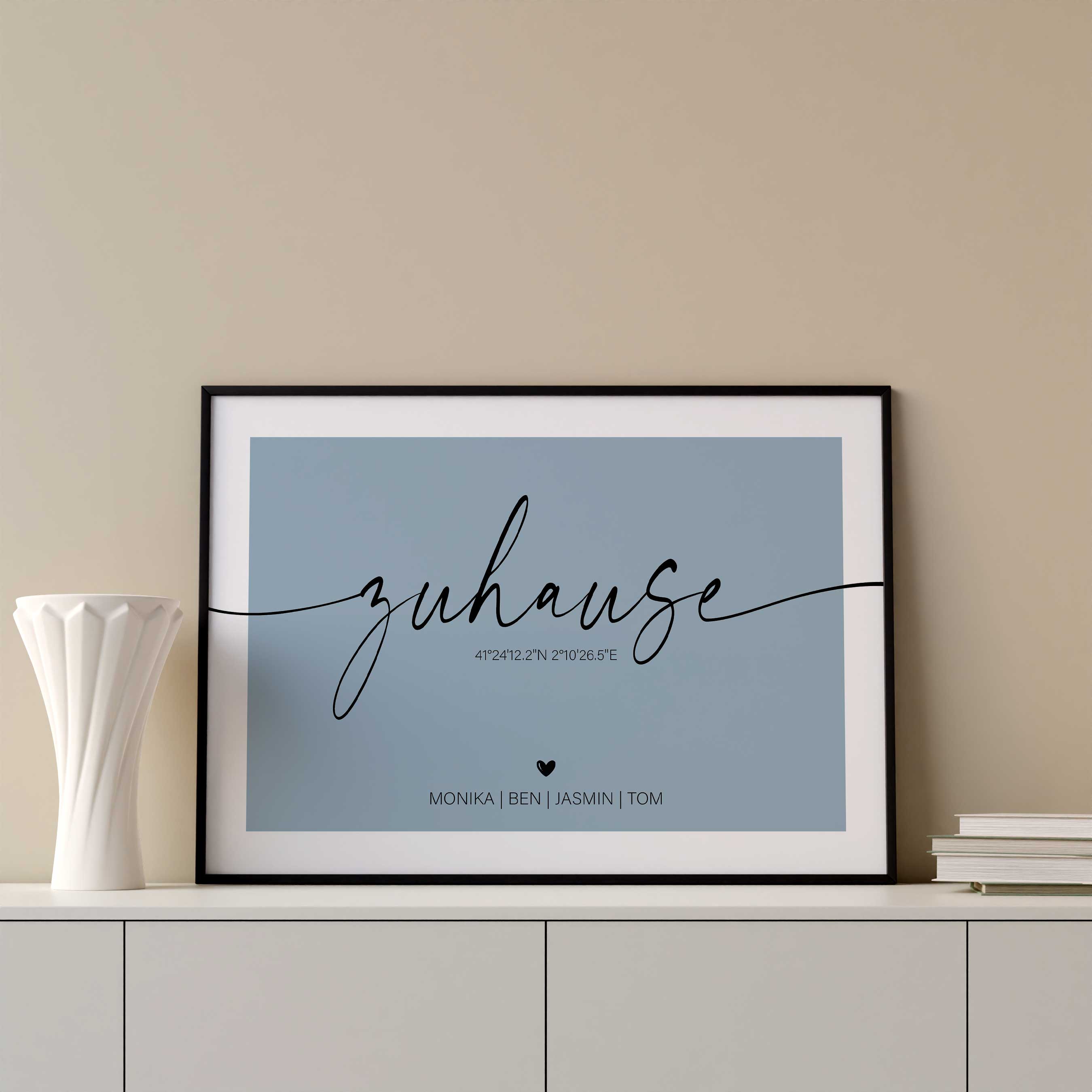 Koordinatenposter Zuhause