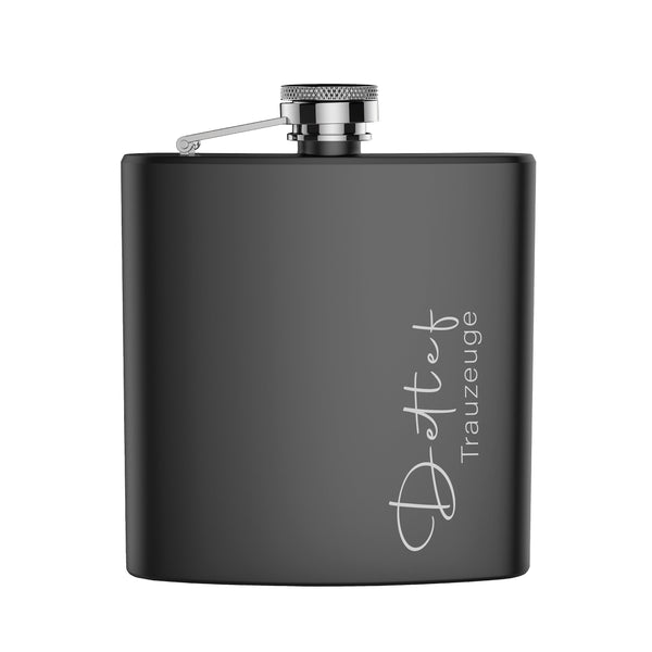 Edelstahl Flachmann mit Gravur personalisiert Groomsman