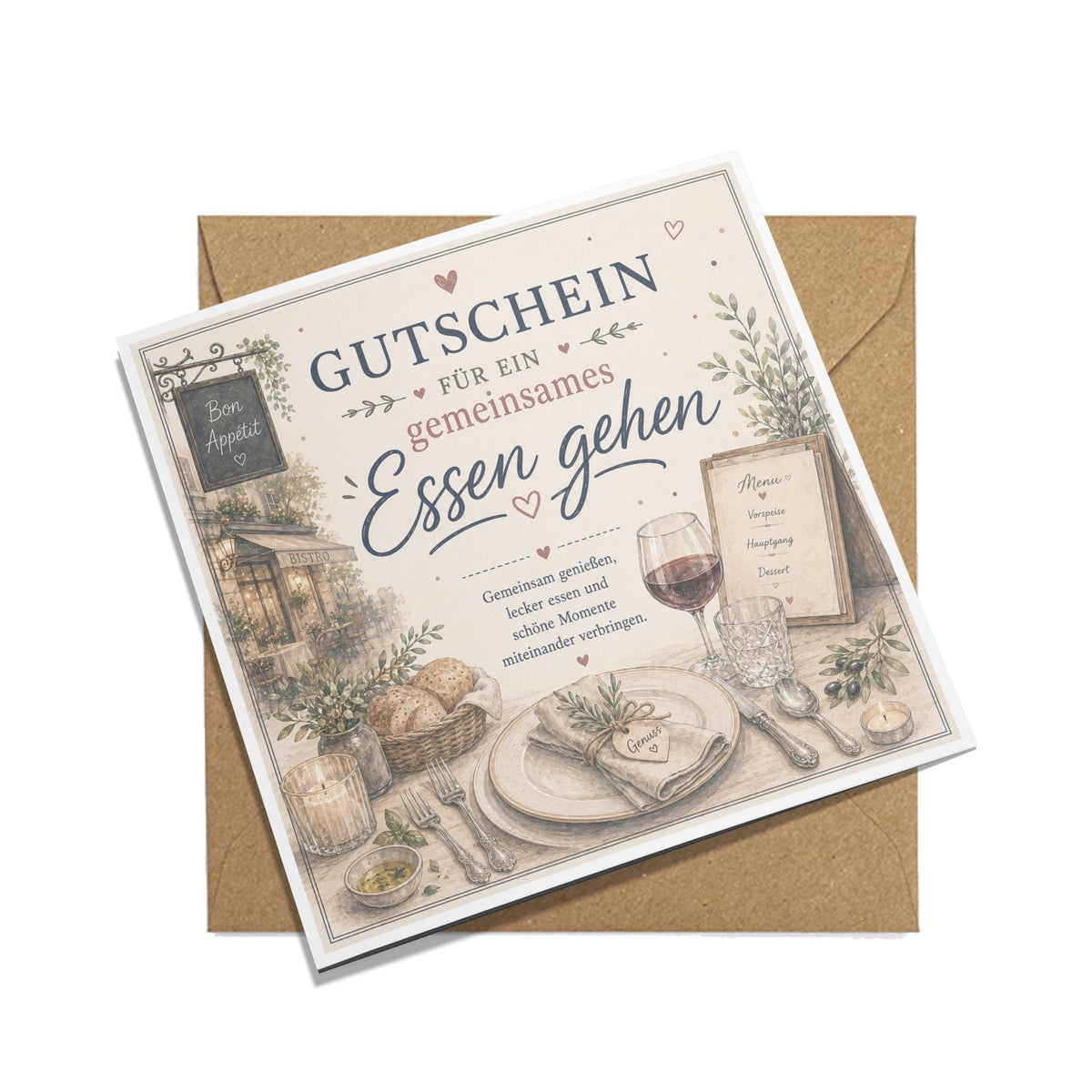 Gutschein Essen gehen – Gutscheinkarte für Restaurant & gemeinsames Dinner