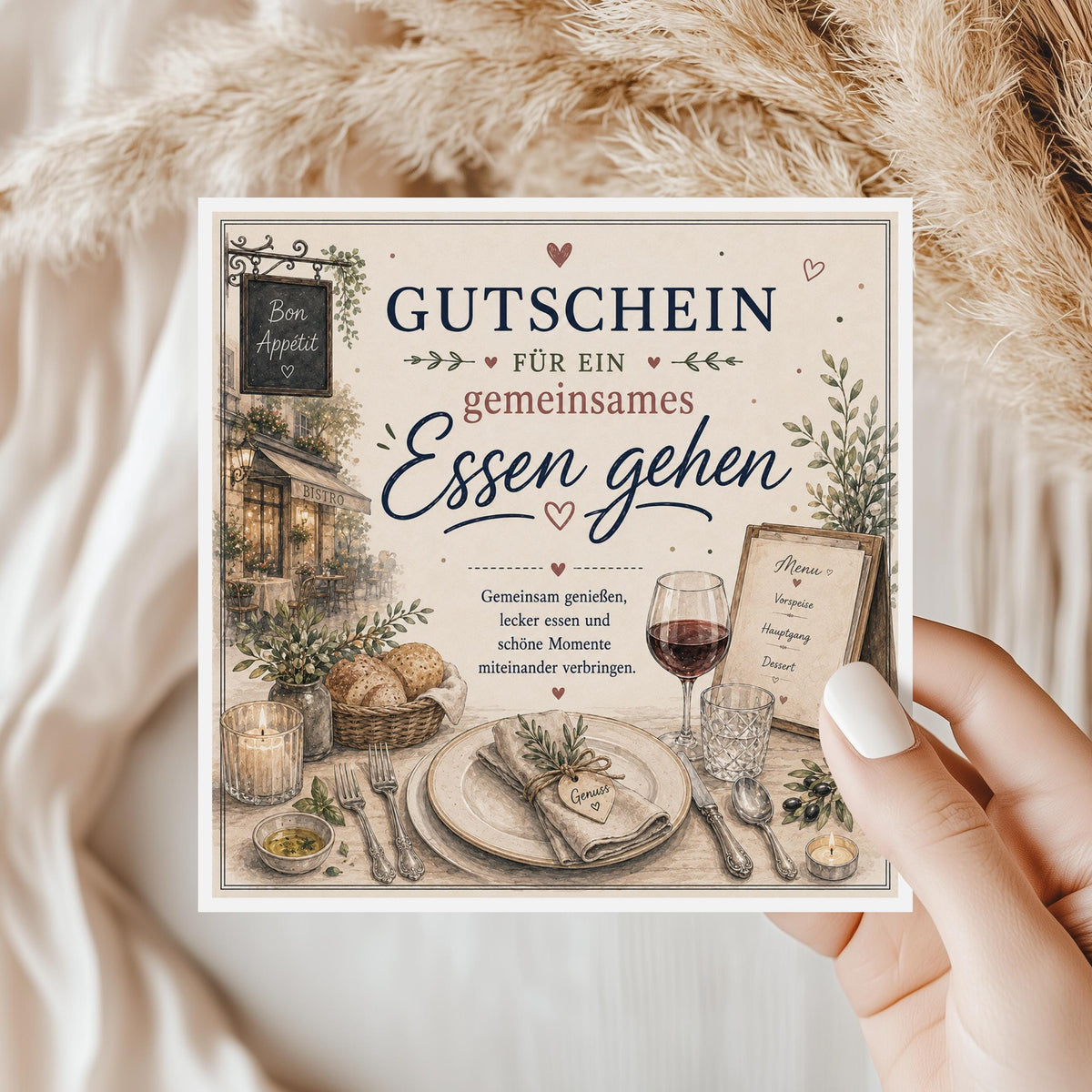 Gutschein Essen gehen – Gutscheinkarte für Restaurant & gemeinsames Dinner