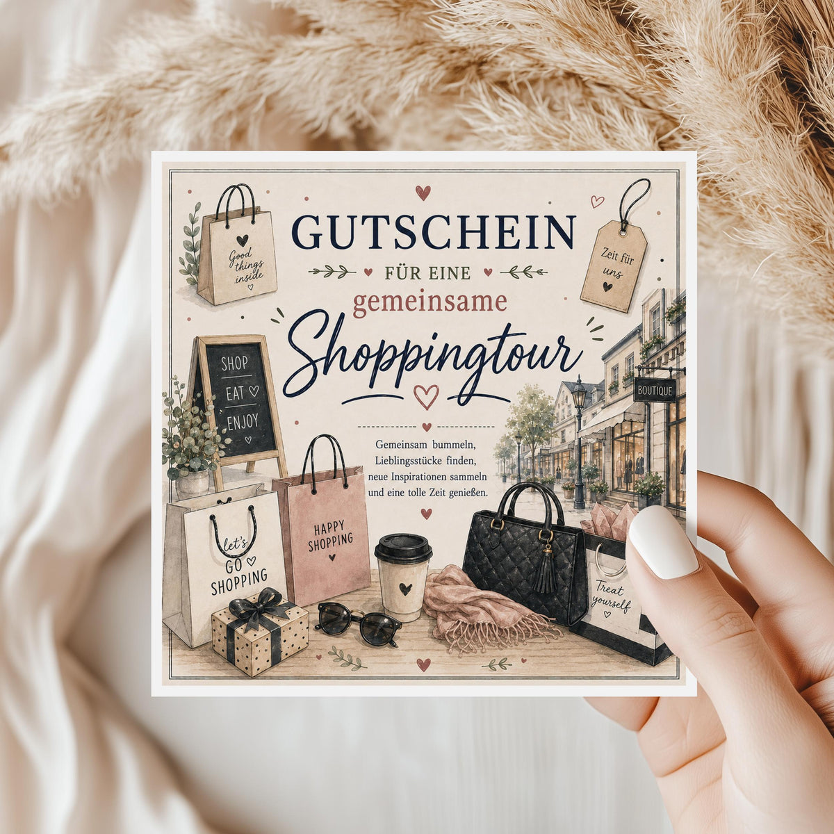 Shopping Gutschein – Gutscheinkarte für gemeinsame Shoppingtour