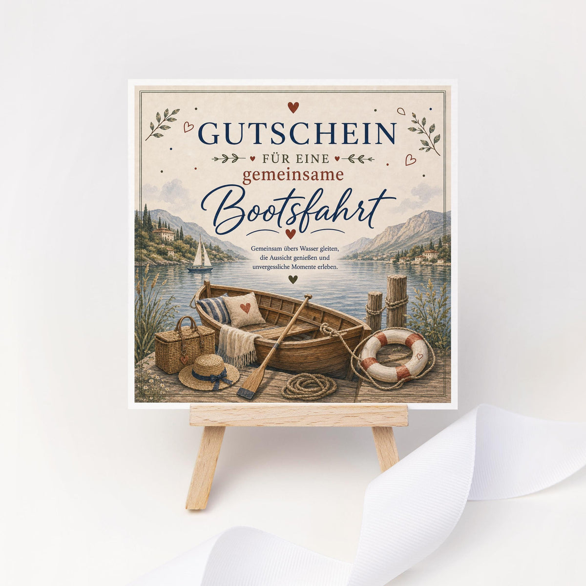 Gutschein Bootsfahrt – Gutscheinkarte für gemeinsame Bootstour