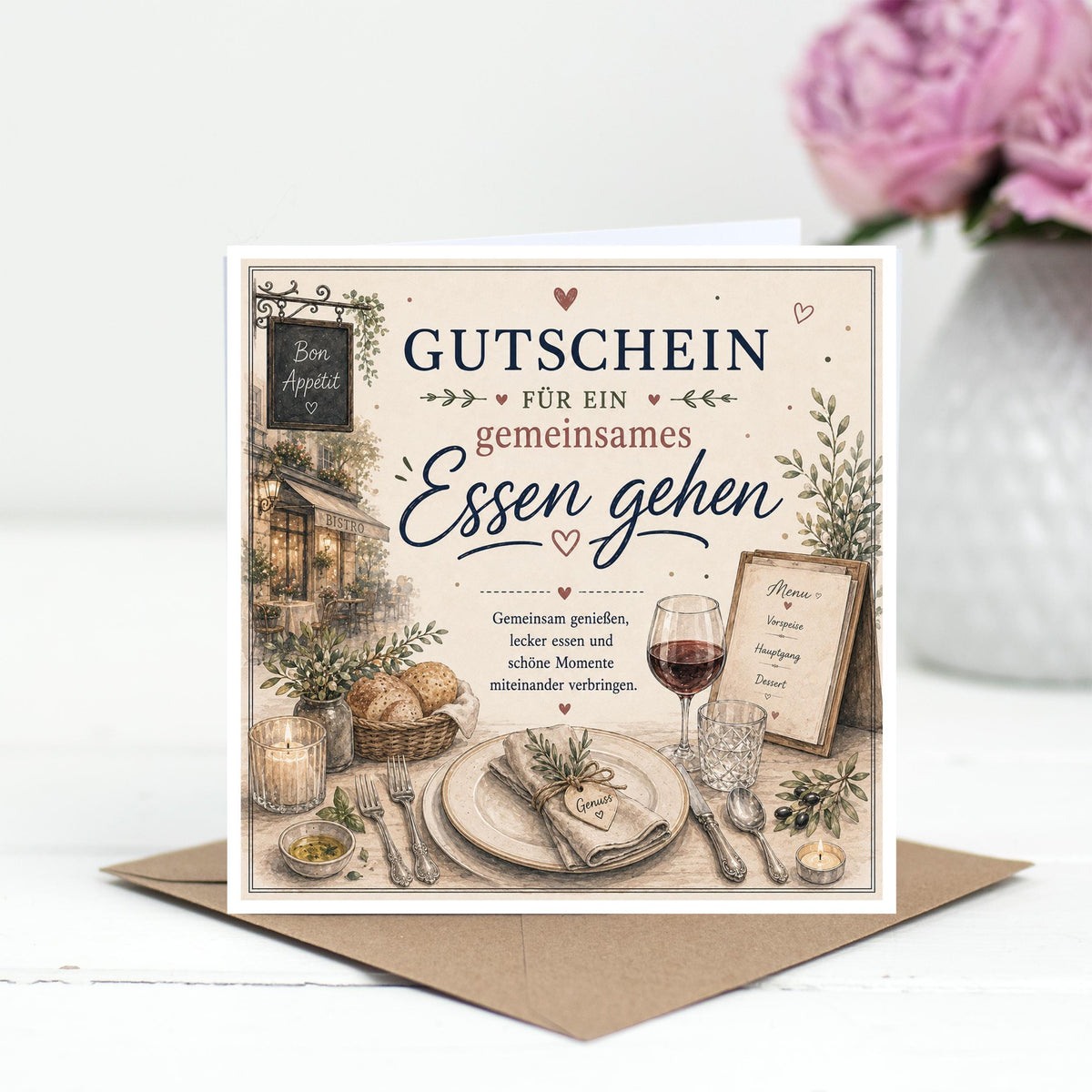 Gutschein Essen gehen – Gutscheinkarte für Restaurant & gemeinsames Dinner