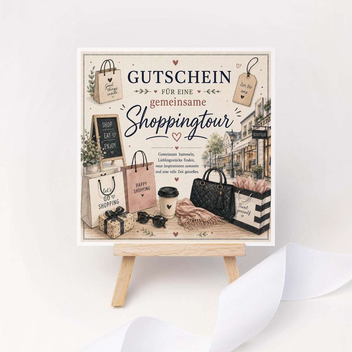 Shopping Gutschein – Gutscheinkarte für gemeinsame Shoppingtour