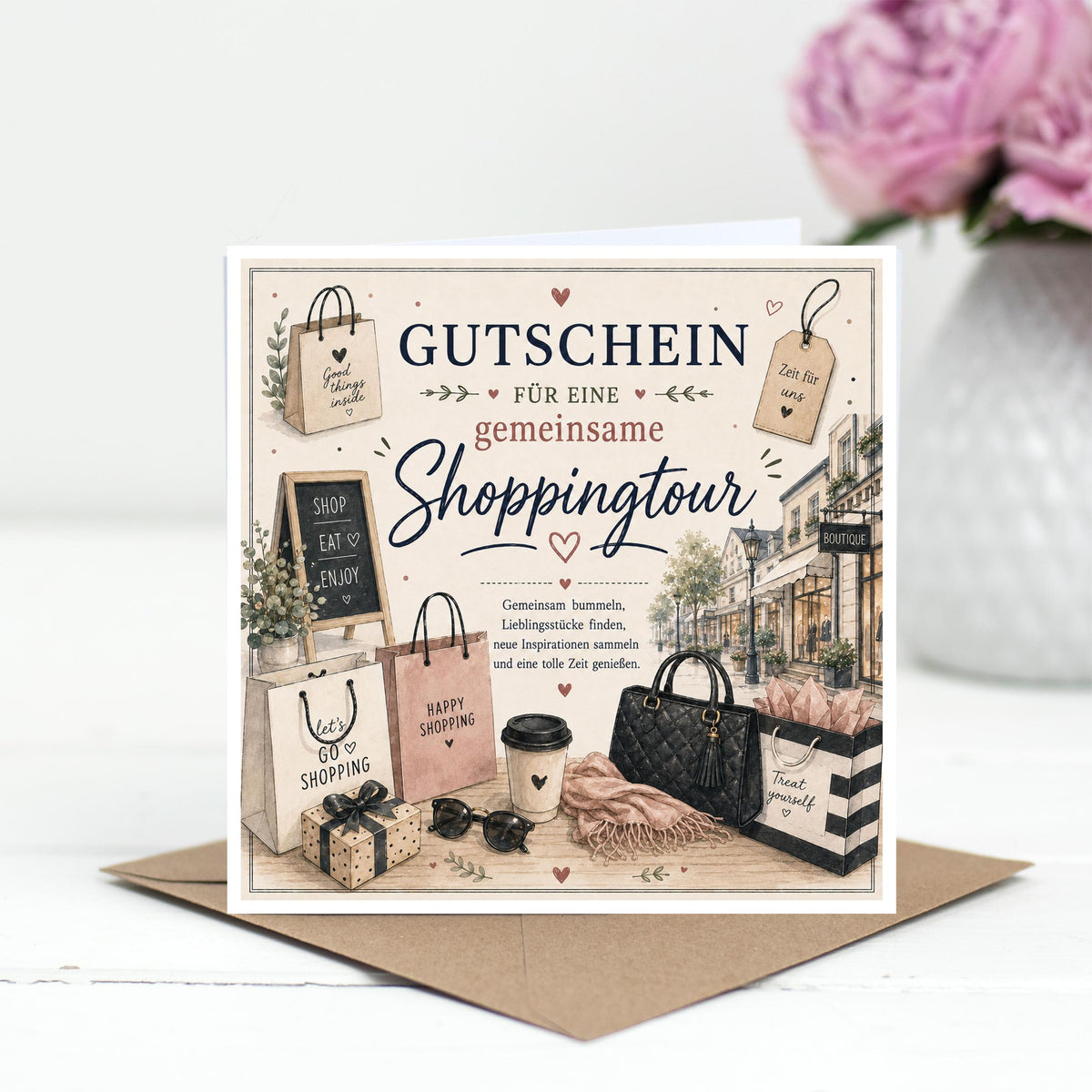 Shopping Gutschein – Gutscheinkarte für gemeinsame Shoppingtour