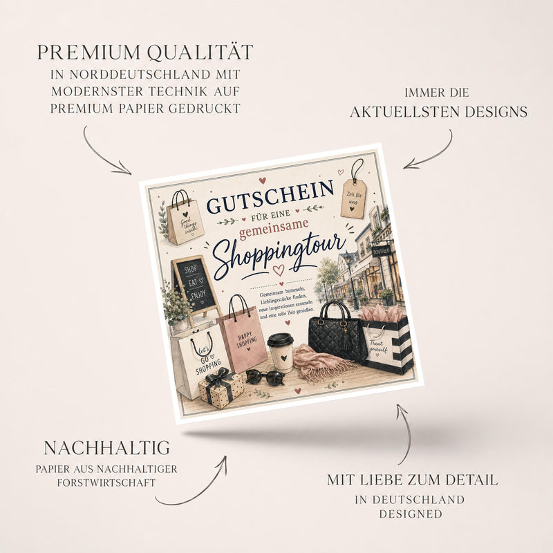 Shopping Gutschein – Gutscheinkarte für gemeinsame Shoppingtour