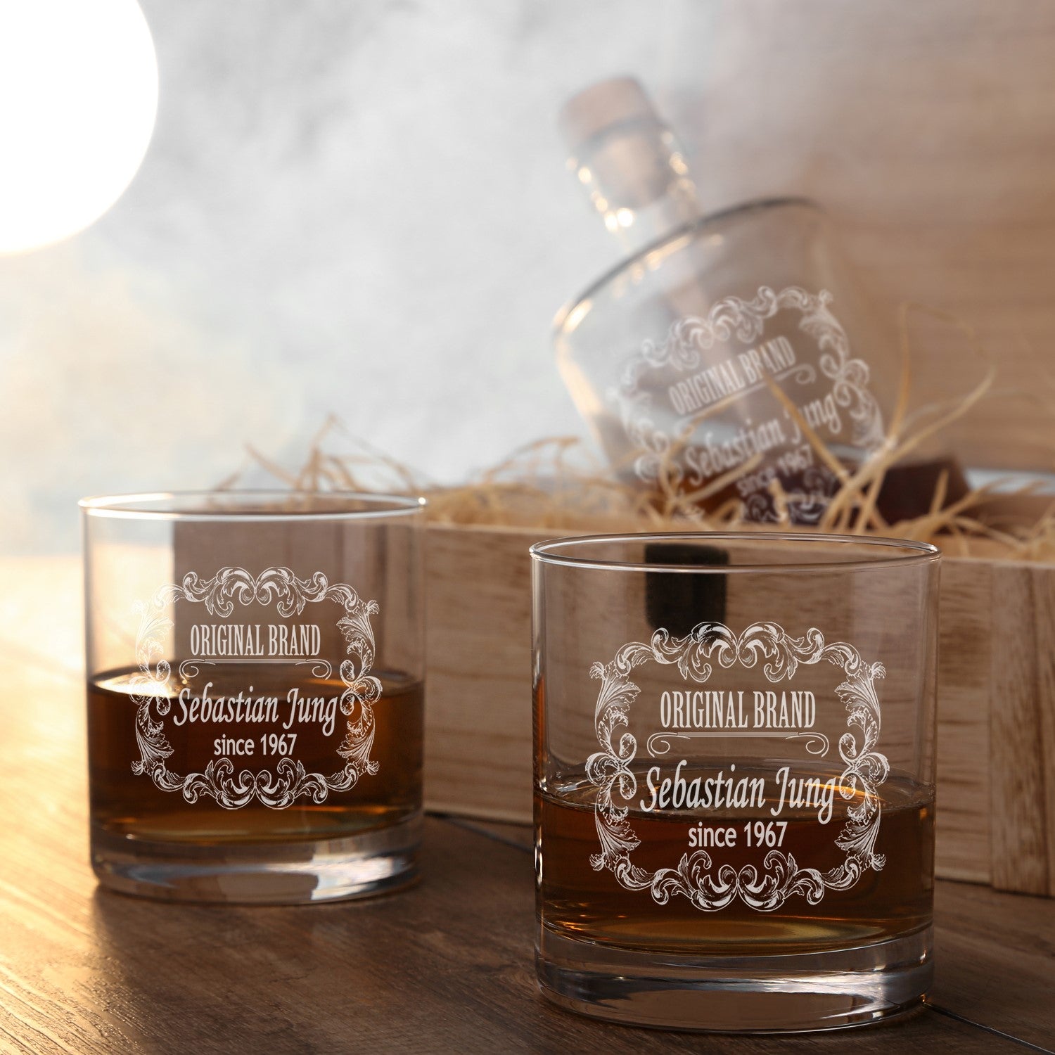 Whiskeybox mit 2 Leonardo Gläsern und Karaffe "Original"
