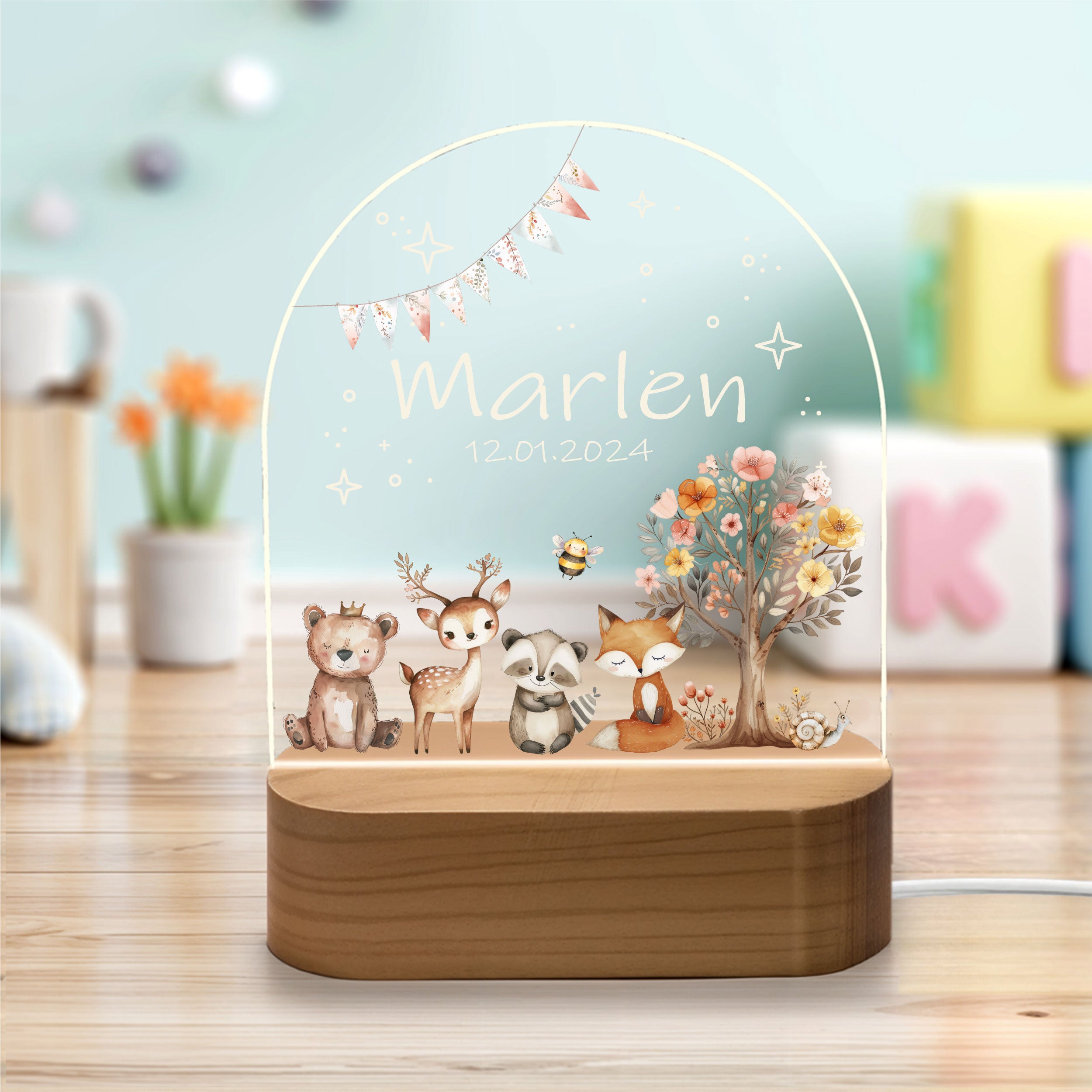 Nachtlicht personalisiert Motiv Woodies Tree