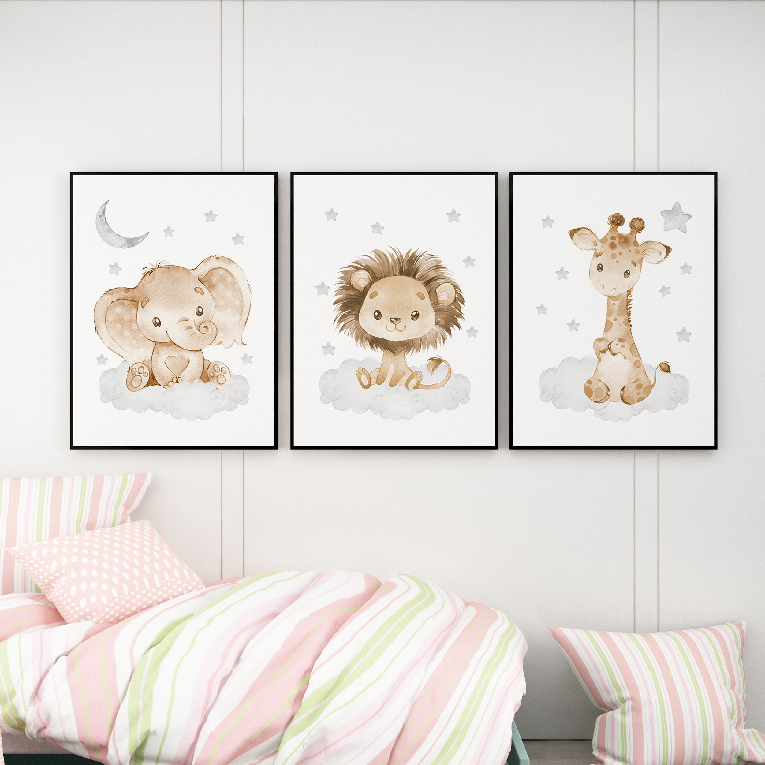 Kinderposter Set Safari Friends foryou24.de