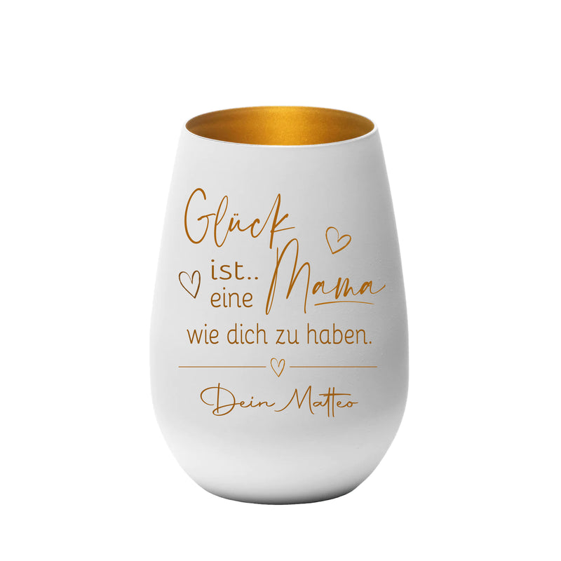 Personalisiertes Windlicht Geschenk für Mama zum Geburtstag Weihnachten Muttertag mit Deinem Wunschnamen