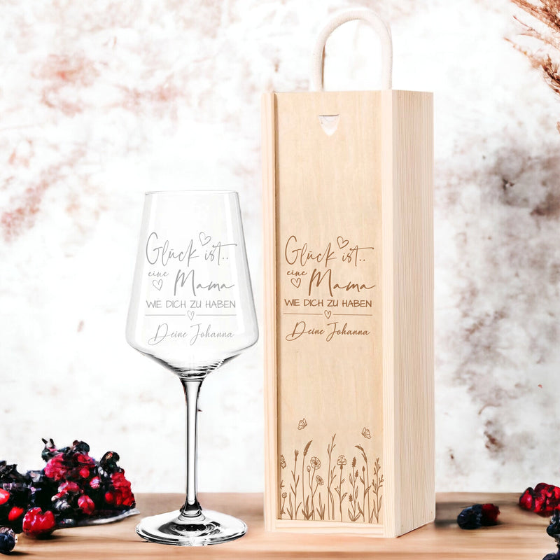 Weinglas mit Gravur personalisiert Mama | Geschenkidee zum Geburtstag - Weihnachten