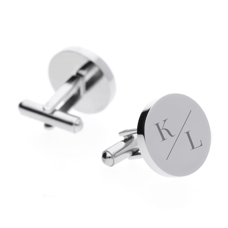 2 Manschettenknöpfe mit Gravur rund Motiv 01