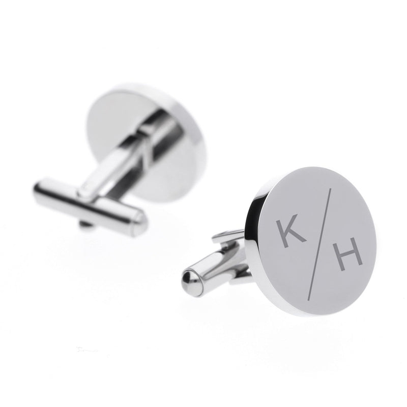 2 Manschettenknöpfe mit Gravur rund Motiv 02