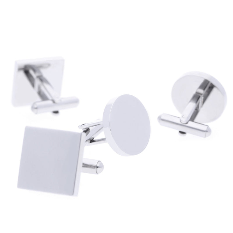 2 Manschettenknöpfe mit Gravur rund Motiv 01