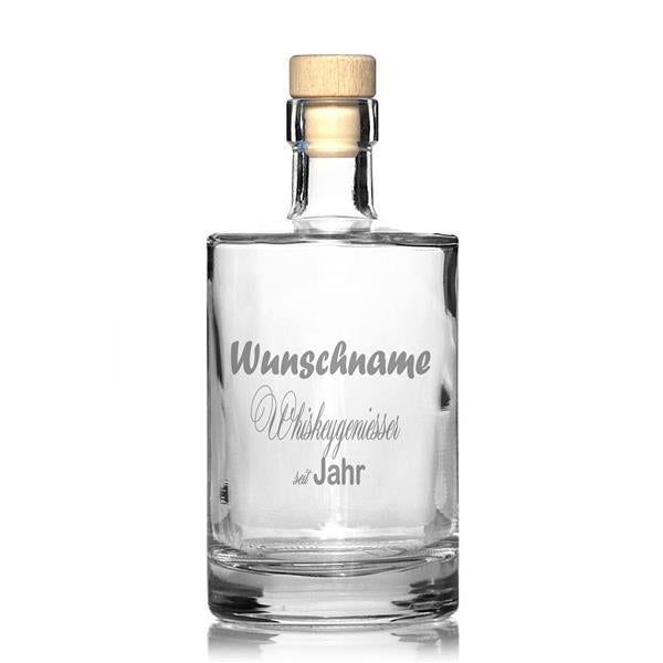 Edle Whiskeyflasche mit Gravur "Genießer"