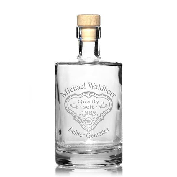 Edle Whiskeyflasche mit Gravur "Patch II"