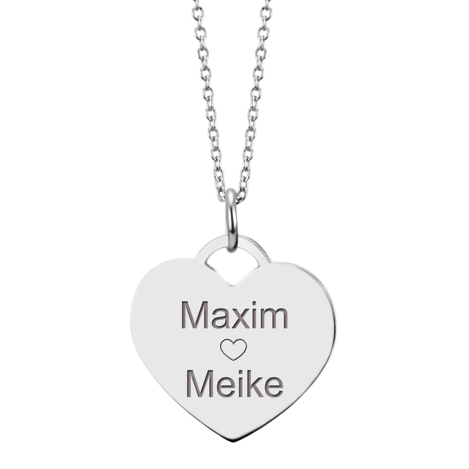 Herzkette mit Gravur 2
