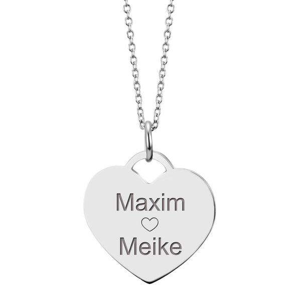 Herzkette mit Gravur 2
