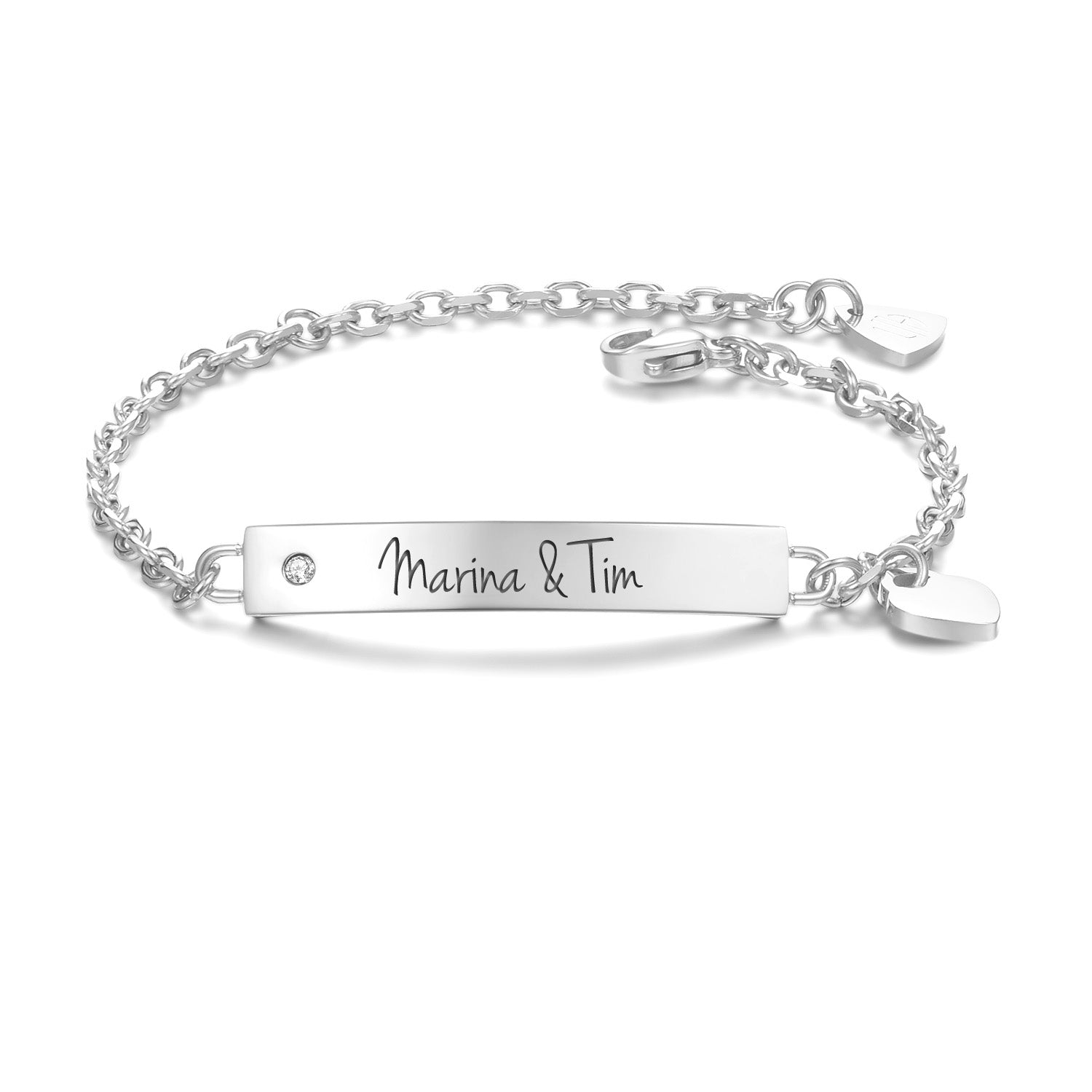 Little Zirkonia Armband mit Gravur