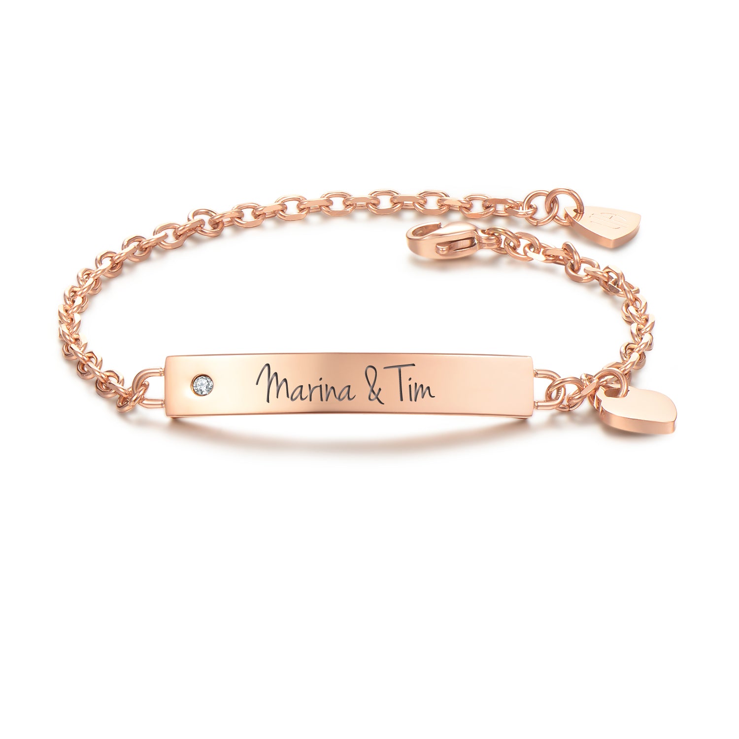 Little Zirkonia Armband mit Gravur