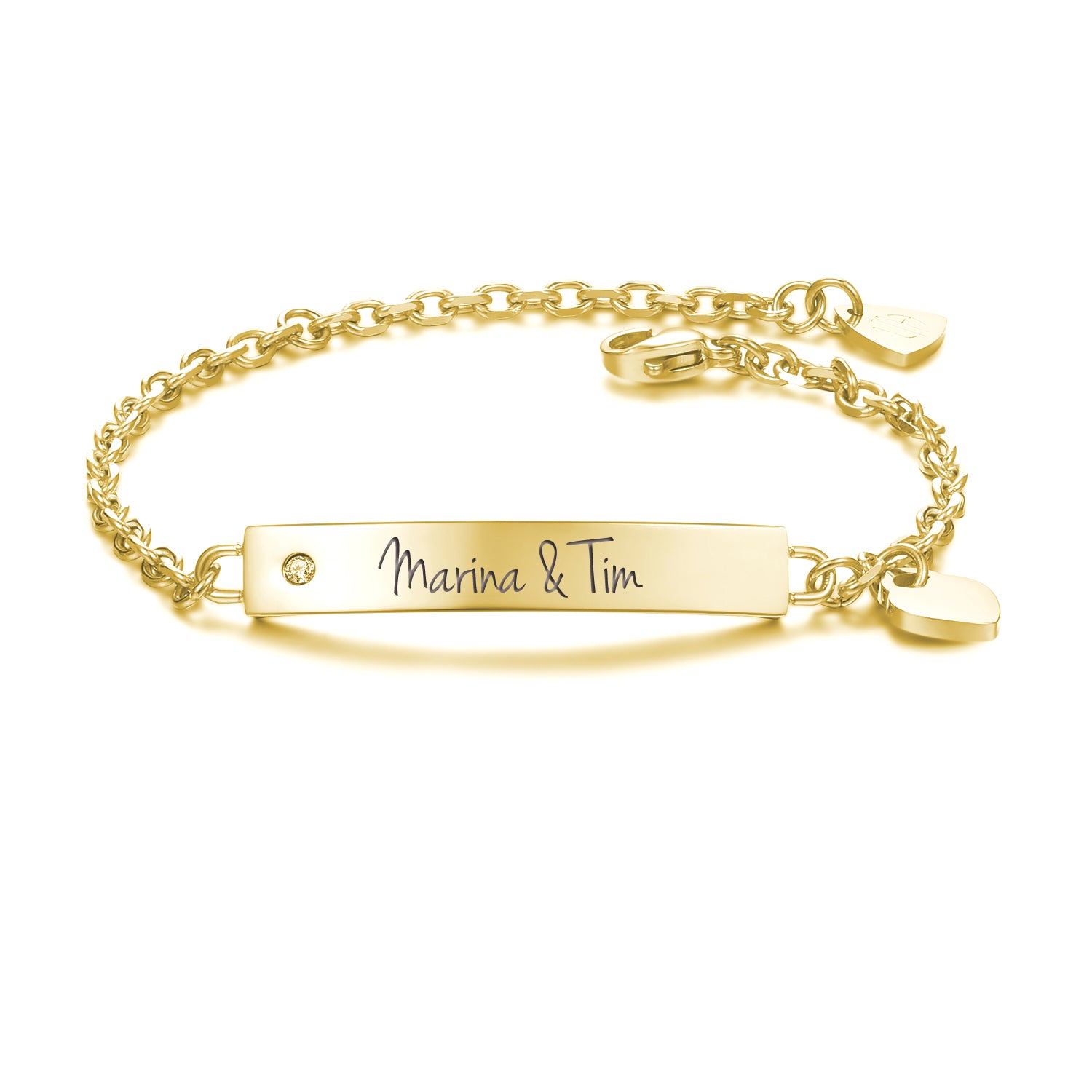 Little Zirkonia Armband mit Gravur