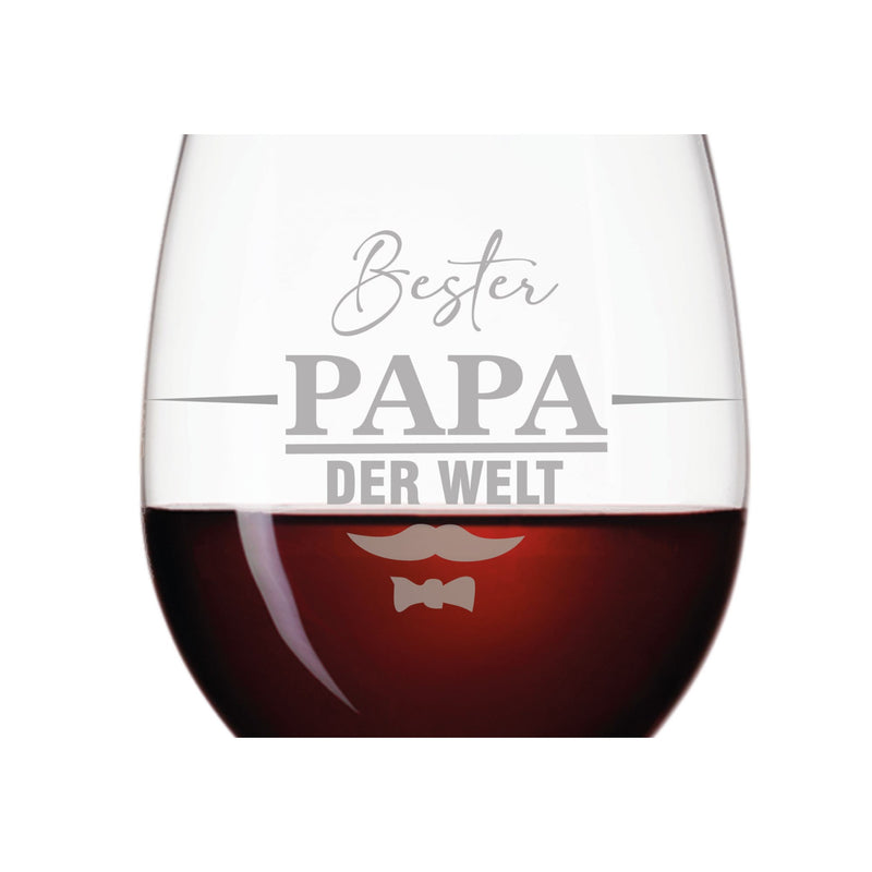 Leonardo Weinglas mit Gravur "Bester Papa der Welt"