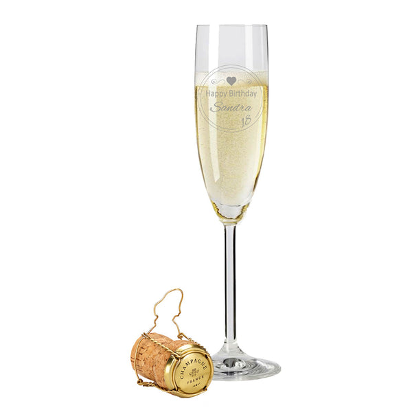 Leonardo Sektglas mit Gravur "Birthday"
