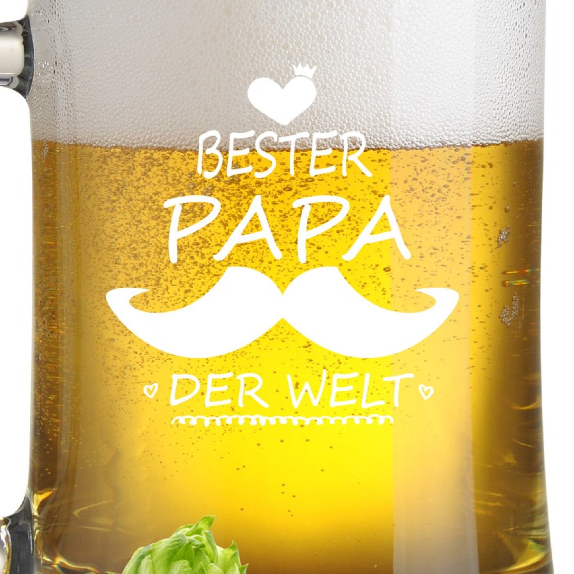 Bierkrug mit Gravur Bester Papa der Welt
