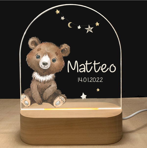 Nachtlicht personalisiert Motiv Waldfreunde