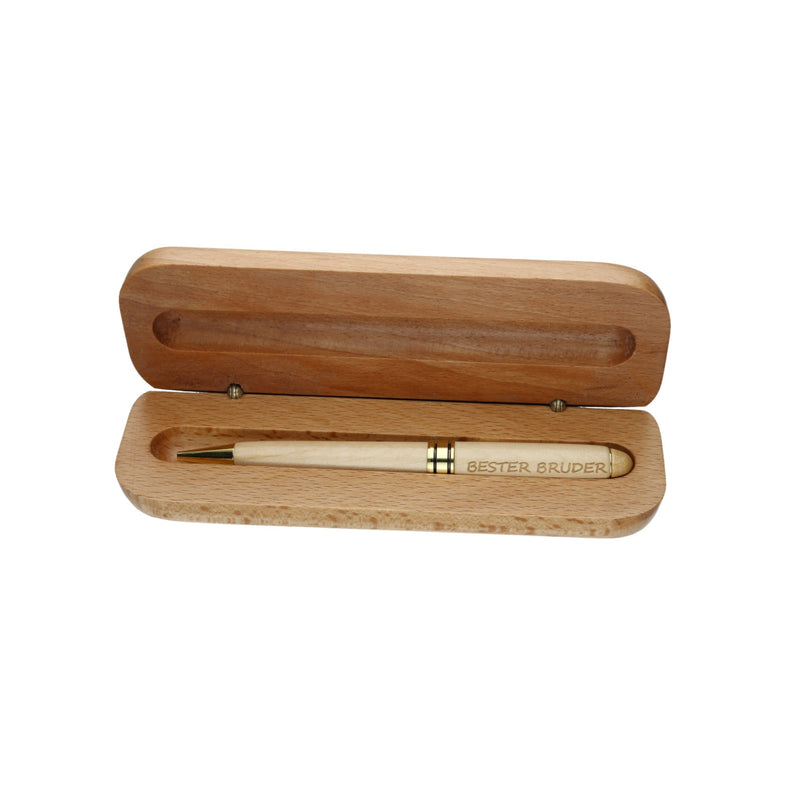 Holz-Kugelschreiber "Bester Bruder" in Geschenk-Schachtel