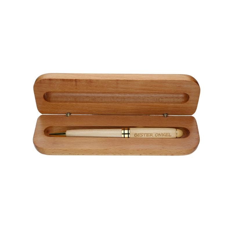 Holz-Kugelschreiber "Bester Onkel" in Geschenk-Schachtel