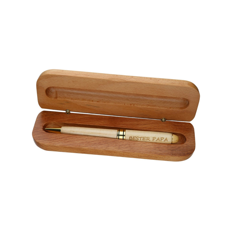 Holz-Kugelschreiber "Bester Papa" in Geschenk-Schachtel