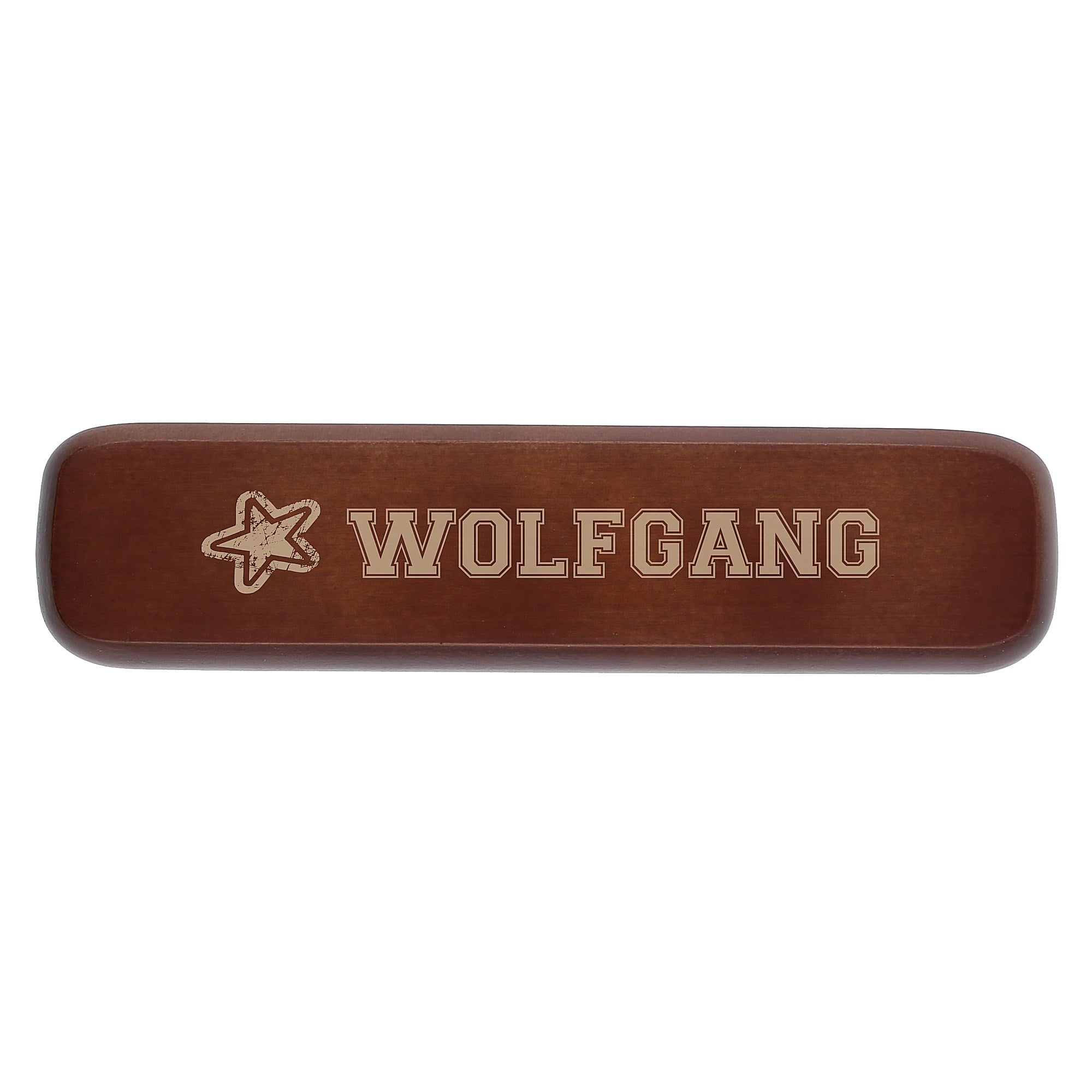 Holz-Kugelschreiber dunkel "Stern" in Geschenkschachtel
