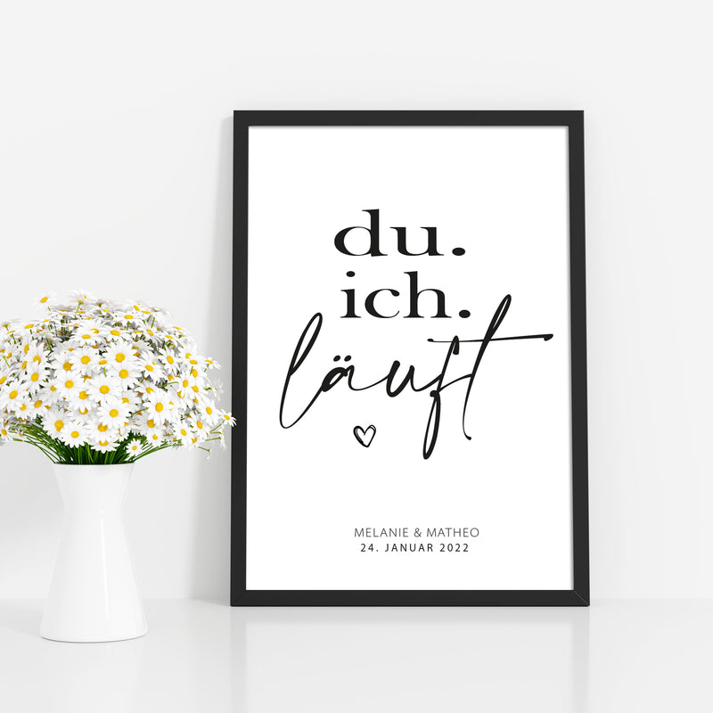 Poster, print, art print: you I run | customizable